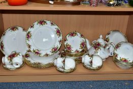 A ROYAL ALBERT 'OLD COUNTRY ROSES' PATTERN PART DINNER SERVICE, comprising six dinner plates (all
