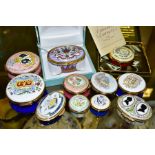 ELEVEN MAINLY ROYAL COMMEMORATIVE ENAMEL BOXES, comprising two boxed examples: The Royal