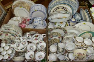 FOUR BOXES CONTAINING ASSORTED PART DINNER SETS AND PART TEA SETS including an un-named seventy