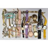 AN ASSORTMENT OF WATCHES AND JEWELLERY, to include an Ice Star novelty quartz wristwatch, the face