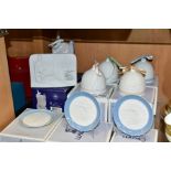 A GROUP OF BOXED LLADRO BELLS, PLATES AND OTHER ITEMS, comprising four bisque porcelain Collectors