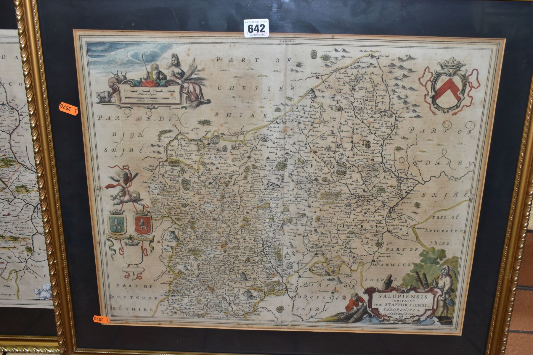 TWENTY SIX ANTIQUE MAPS, MOSTLY OF STAFFORDSHIRE, to include Jan Johnsson circa 1650, approximate - Bild 2 aus 7