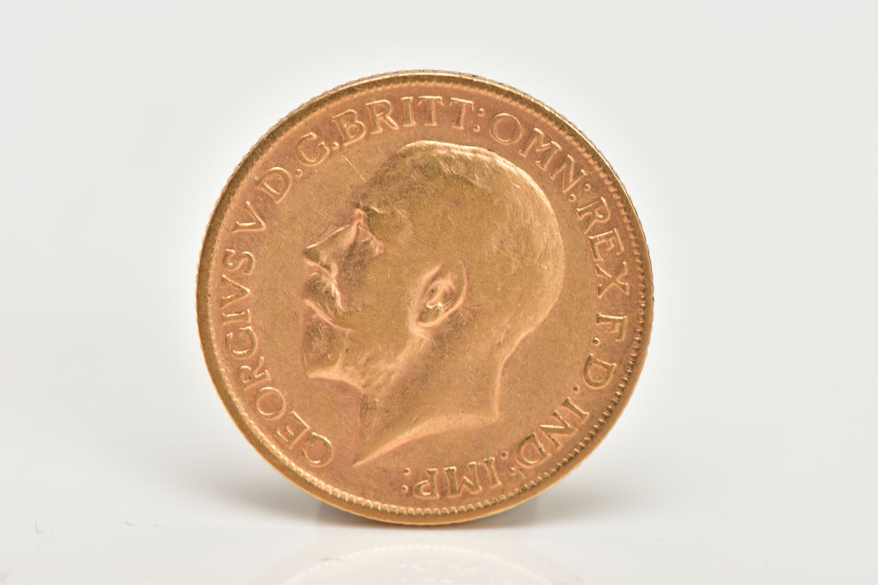 AN EARLY 20TH CENTURY FULL GOLD SOVEREIGN COIN, depicting George V dated 1918, gross weight 8.0 - Bild 2 aus 2