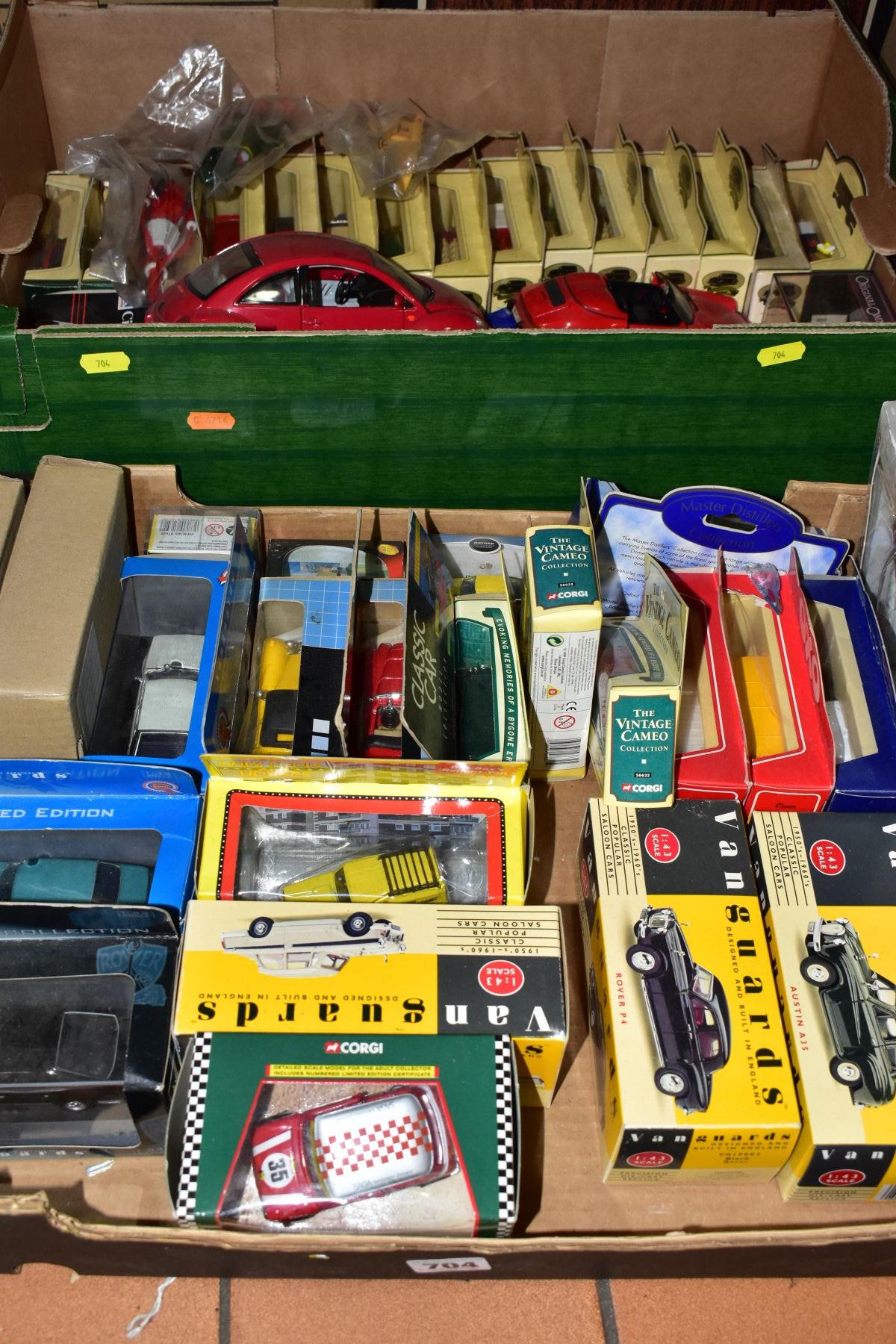 TWO TRAYS OF BOXED AND UNBOXED DIE-CAST AND MODEL VEHICLES, to include fifteen Lledo promotional