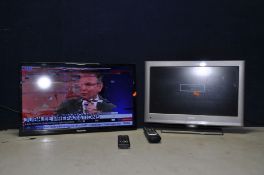 A PANASONIC TX-24C300B 24in TV with remote (no stand or bracket) (PAT fail due to join in power