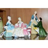 TWO ROYAL DOULTON FIGURE GROUPS, comprising The Love Letter HN 2149, and The Suitor HN 2132 (