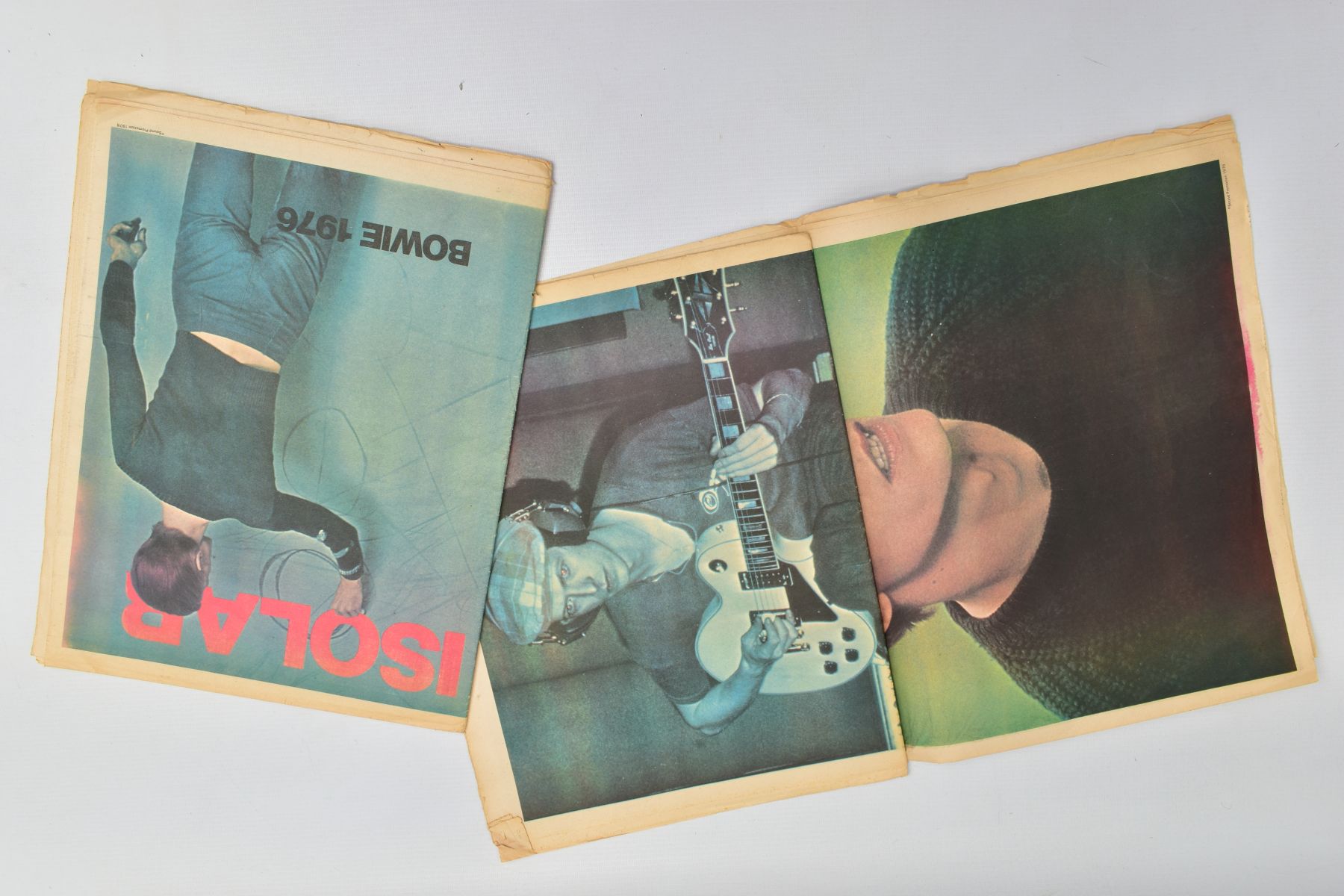 TWO DAVID BOWIE ISOLAR 1976 PROGRAMMES, broadsheet with separate photo pull outs (Condition