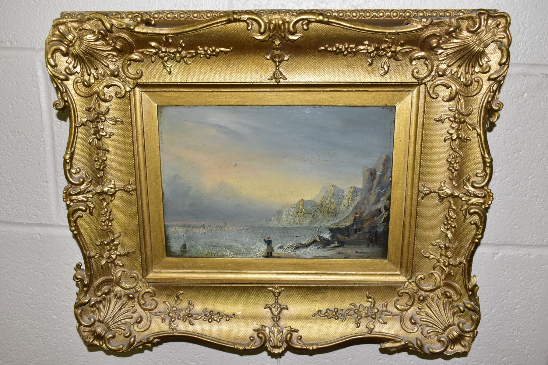TWO UNSIGNED COASTAL LANDSCAPES CIRCA 1828-1839, possibly depicting fisherman at sunrise and sunset, - Bild 4 aus 5