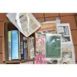 A BOX OF BOOKS, PAMPHLETS AND NEWSPAPERS ABOUT COMMUNISM AND BRITISH FACISM, to include three