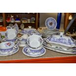 A THIRTY FIVE PIECE COPELAND SPODE 'SPODE'S MAYFLOWER' DINNER SERVICE, comprising two meat plates,