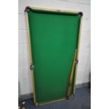 A GUINNESS BROS. LTD. SNOOKER SPECIALISTS, table top snooker table, length 185 x width 94cm, along