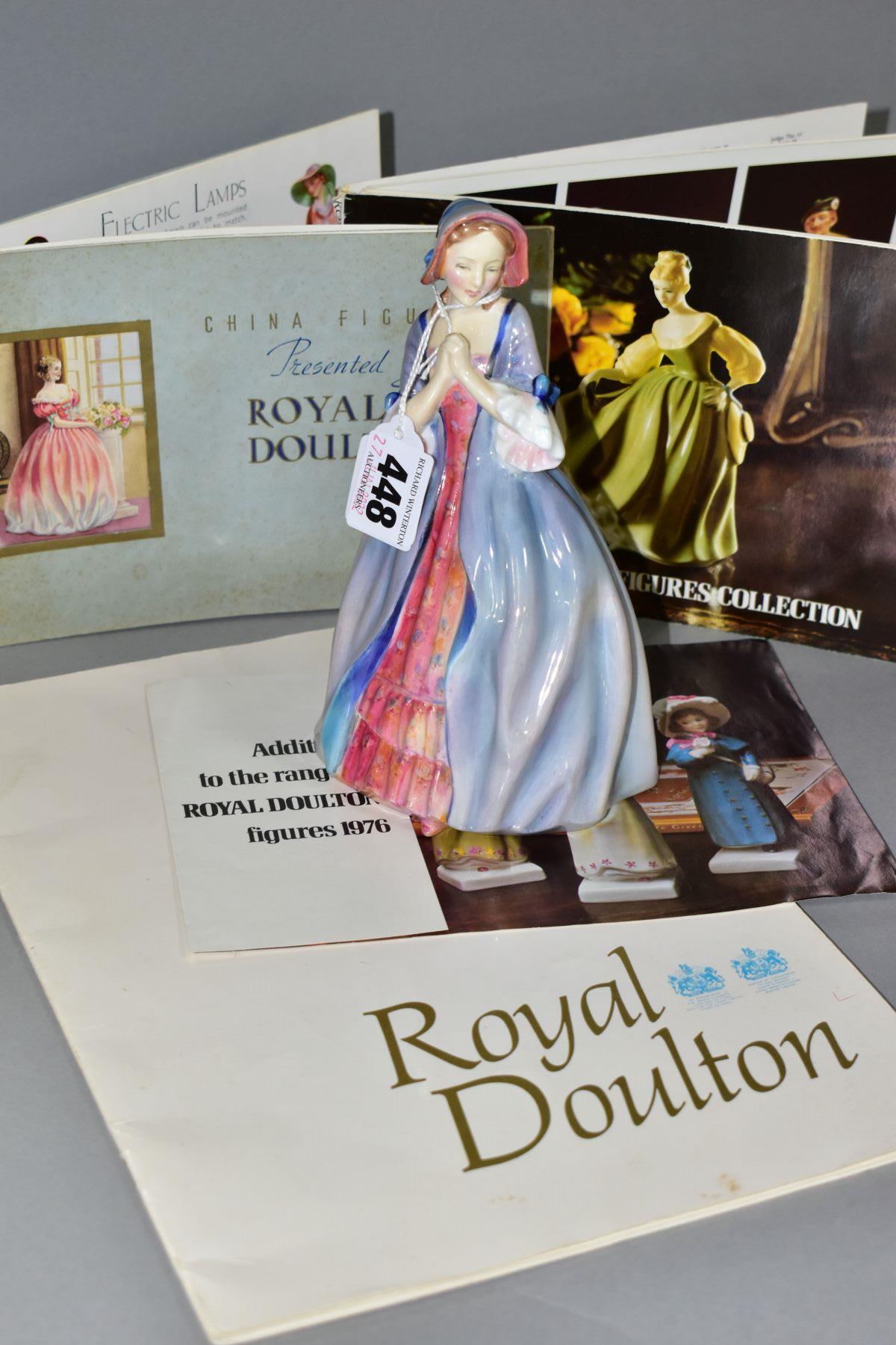 A ROYAL DOULTON FIGURINE AND CATALOGUES, to include Deidre HN 2020 figurine (good condition),