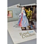 A ROYAL DOULTON FIGURINE AND CATALOGUES, to include Deidre HN 2020 figurine (good condition),