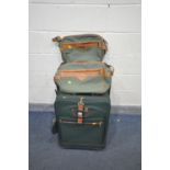 TWO GREEN ANTLER SUITCASES, and two Revelation carry bags (4)