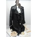 A VINTAGE MENS PIERRE CARDIN LEATHER COAT, size 40 chest, approximate length 45 inches / 115cm, good