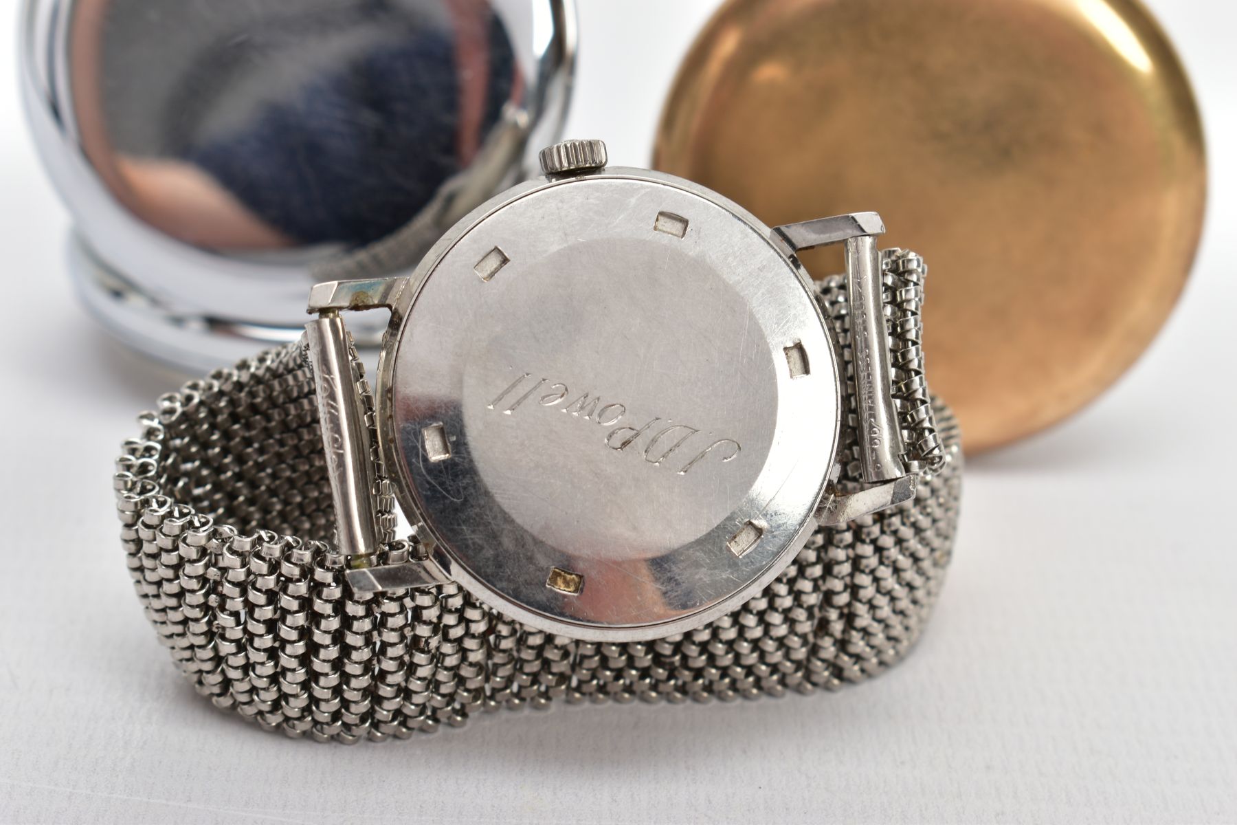 A 'TISSOT' WRISTWATCH AND TWO POCKET WATCHES, the watch has a hand wound movement (requires - Bild 5 aus 8