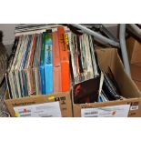 THREE BOXES OF LP RECORDS AND 7 INCH SINGLES, LPs to include 10cc, Gibson Brothers, Peter Nero,