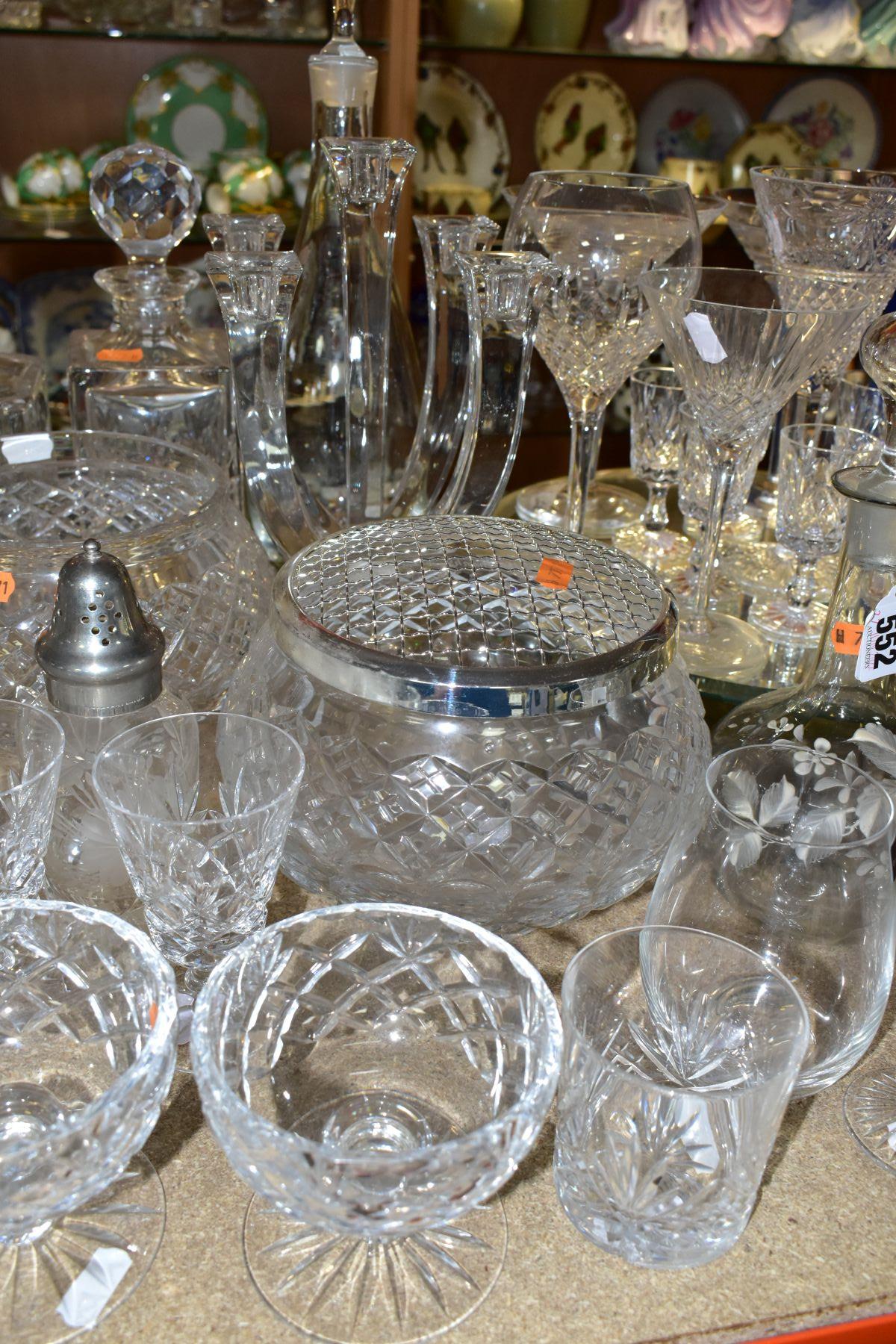 A QUANTITY OF CUT CRYSTAL AND OTHER GLASSWARES, approximately sixty pieces to include a Dartington - Bild 4 aus 8