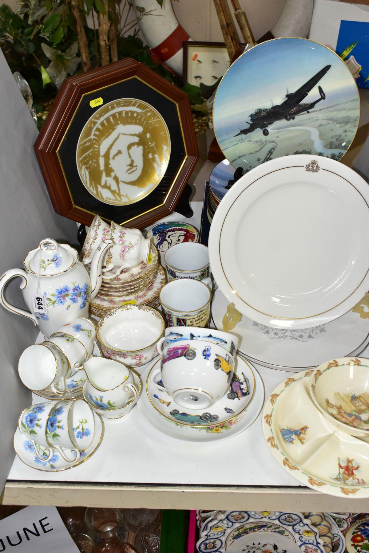 A GROUP OF CERAMICS, to include a framed limited edition Heinrich Villeroy and Boch Statue of