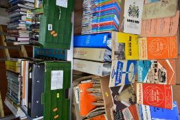 FOUR BOXES CONTAINING BOOKS AND MAPS , a mixture of Burrows maps 1960s/1970s, street plans and A-Z