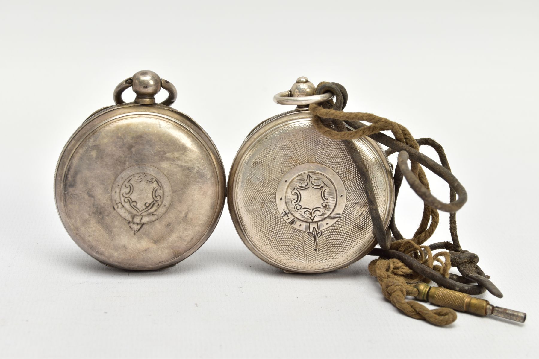 TWO VICTORIAN SILVER POCKET WATCHES, the first a mid Victorian silver open face pocket watch, - Bild 2 aus 6