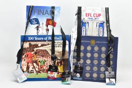 FOOTBALL MEMORABILIA COMPRISING A COMPLETE SET OF ESSO '100 YEARS OF FOOTBALL' FOOTBALL TOKEN,