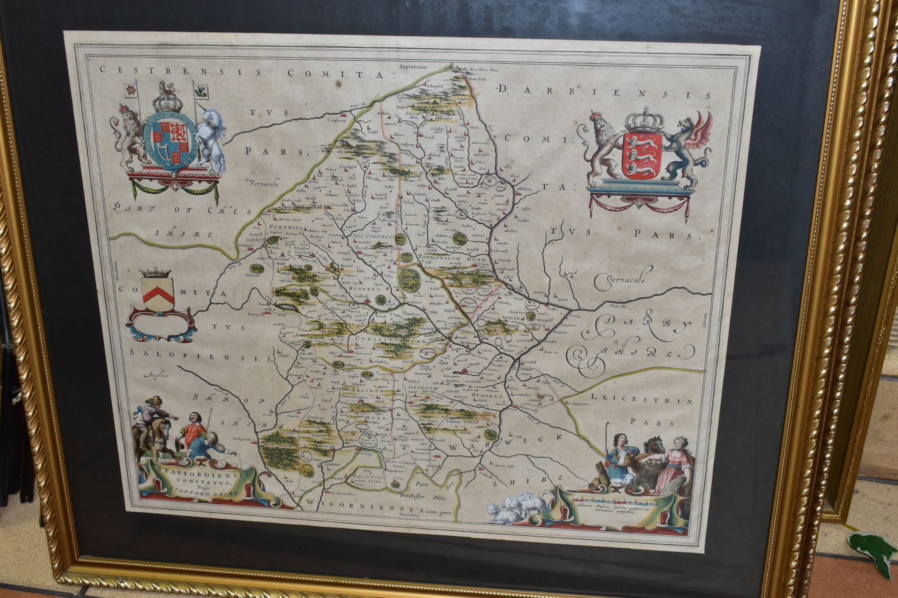 TWENTY SIX ANTIQUE MAPS, MOSTLY OF STAFFORDSHIRE, to include Jan Johnsson circa 1650, approximate - Bild 3 aus 7