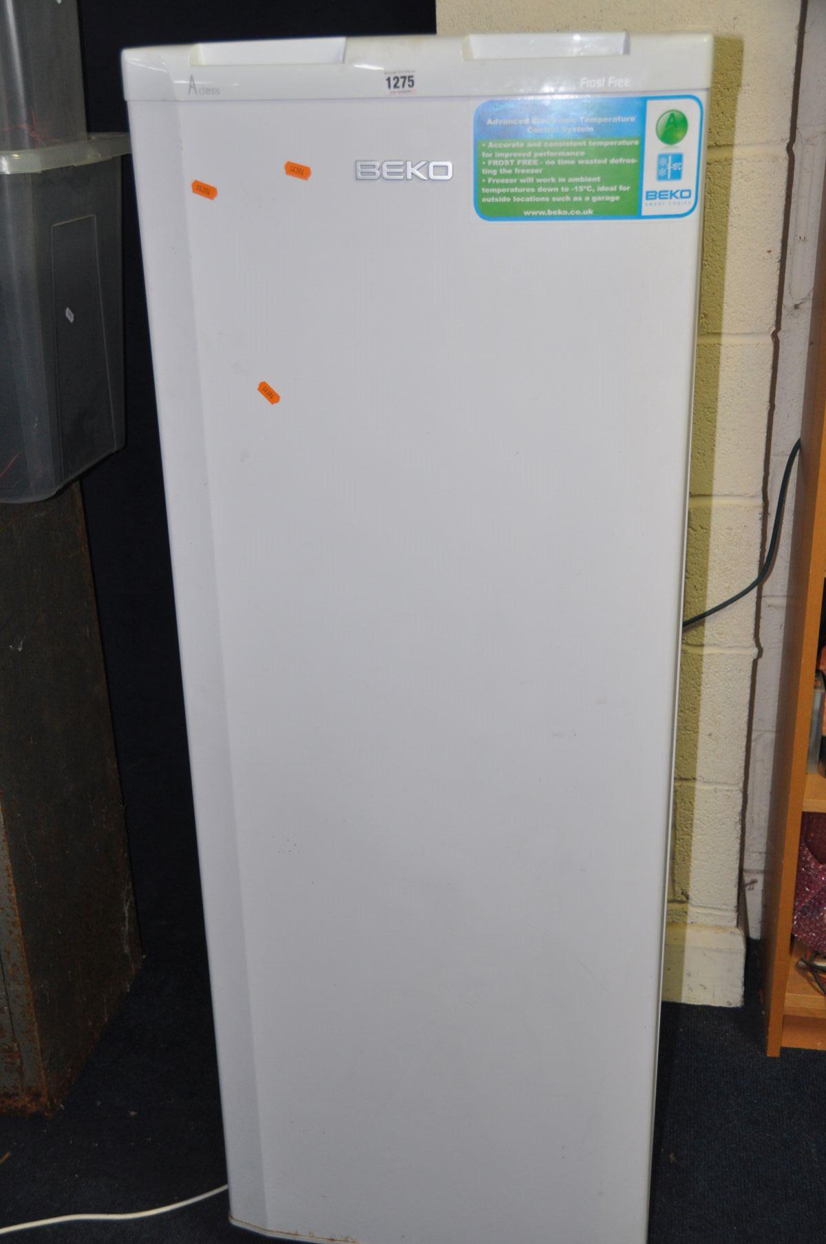 A BEKO TZDA504FW tall freezer measuring width 54cm x depth 57cm x height 144cm (PAT pass and