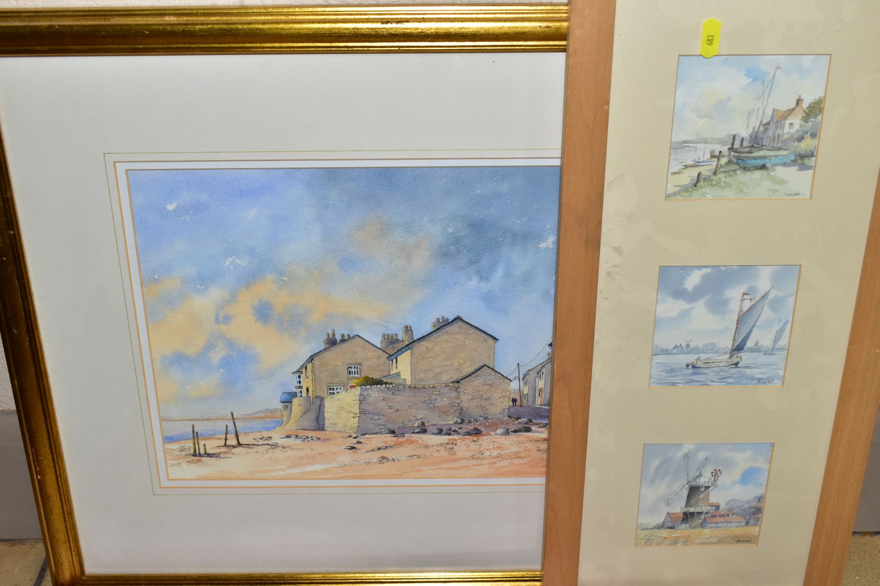 DECORATIVE LATE 20TH CENTURY / EARLY 21 CENTURY WATERCOLOURS ETC, comprising 'The Beach at - Bild 4 aus 4