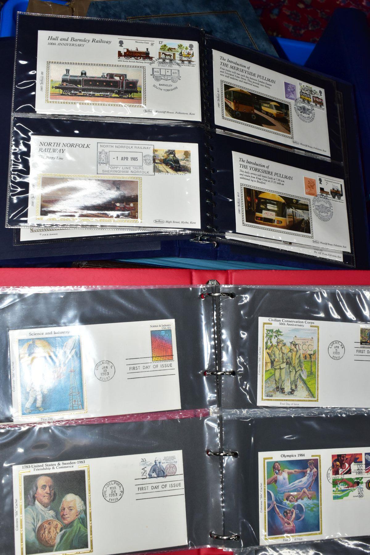 A LARGE COLLECTION OF FIRST DAY COVERS AND STAMP COVERS 1970'S - 1990'S, in two plastic containers - Bild 8 aus 8