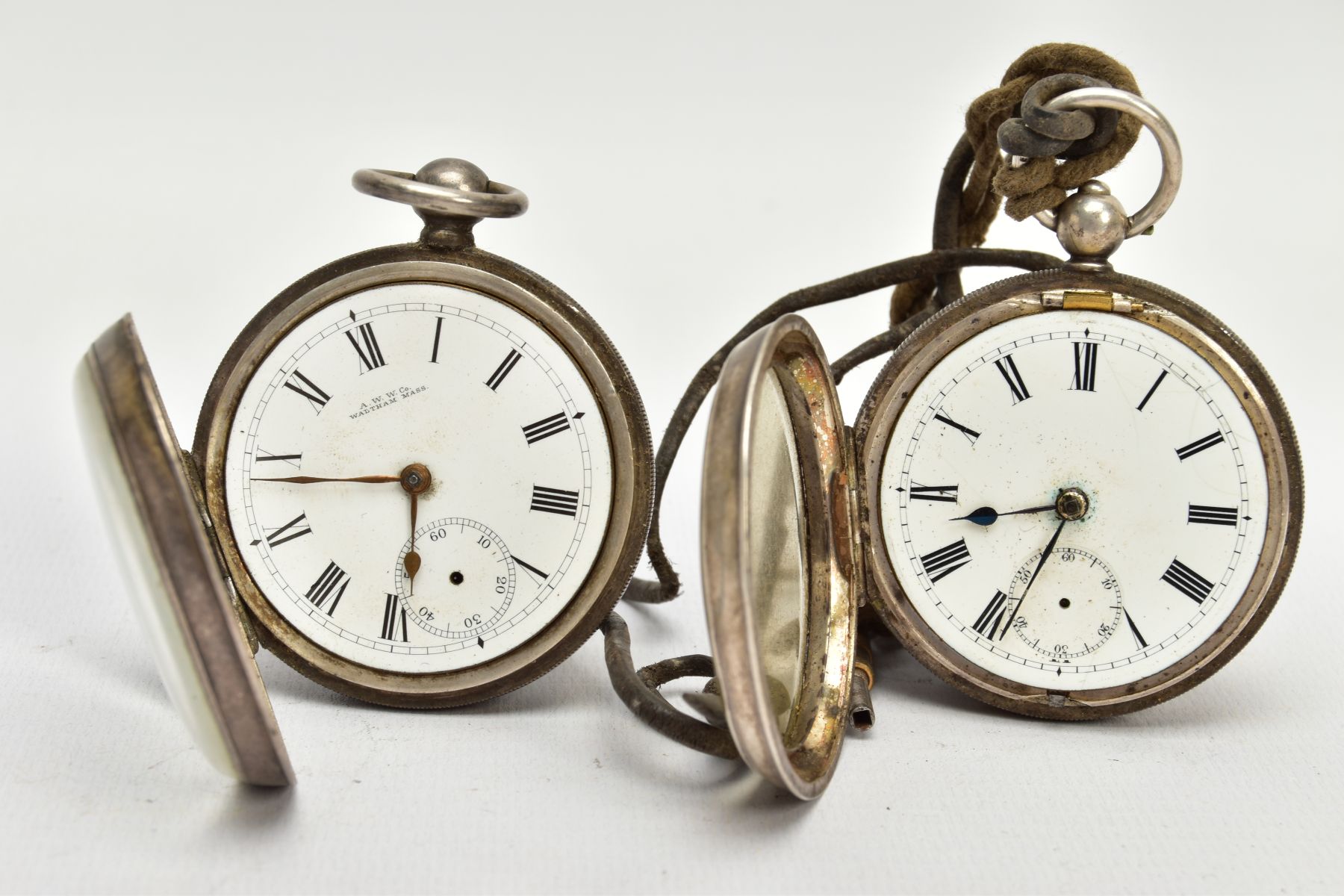 TWO VICTORIAN SILVER POCKET WATCHES, the first a mid Victorian silver open face pocket watch, - Bild 6 aus 6