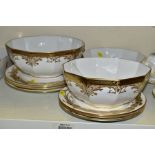 TEN PIECES OF CAVERSWALL CHINA DINNER WARES, comprising four dinner plates, three tea plates, a