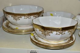 TEN PIECES OF CAVERSWALL CHINA DINNER WARES, comprising four dinner plates, three tea plates, a