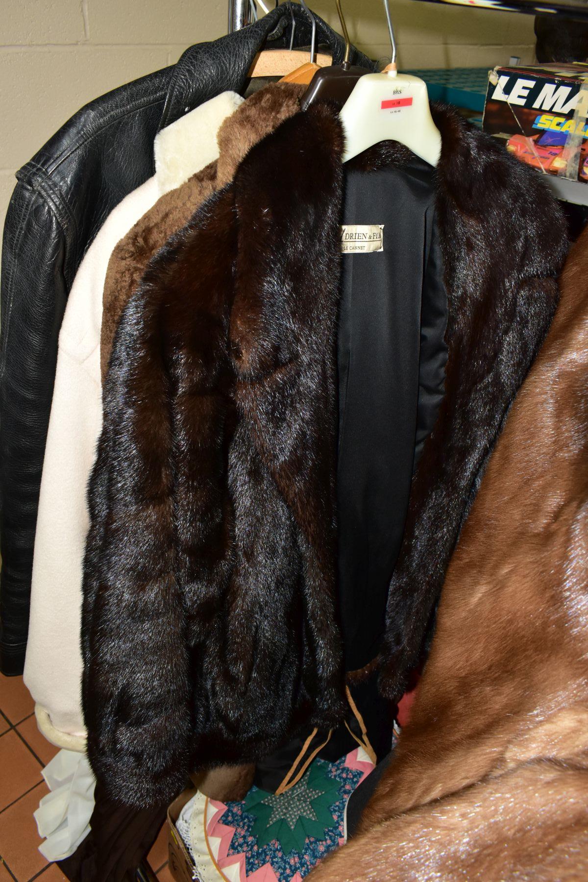 FUR COATS, DRESSES, BAGS AND TABLE LINEN ETC, to include two brown mink fur coats with labels for - Bild 11 aus 15