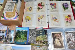 A BOX OF POSTCARDS, approximately three hundred post cards, including some early nineteenth