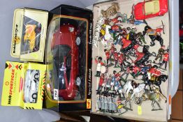 A QUANTITY OF ASSORTED HOLLOWCAST FIGURES, Britains, John Hill & Co. and others, playworn