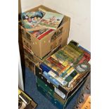OVER ONE HUNDRED BOOKS OF VARYING INTEREST including Robinsin Crusoe, a 1949 edition of Boys
