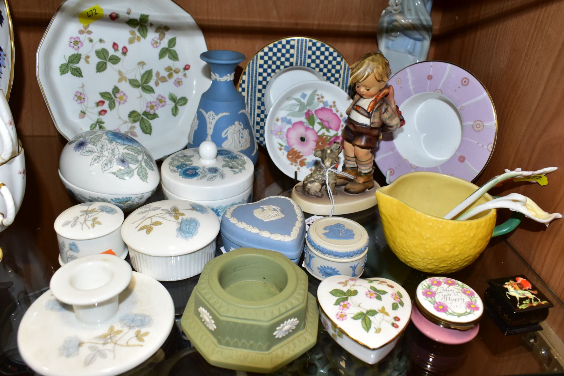 A GROUP OF LATE 20TH CENTURY CERAMICS, including a Hummel figure 'Not For You', no. 317, four pieces