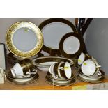 A MINTON 'GRANDEE' FORTY THREE PIECE DINNER SET INCLUDING eight of each dinner plates, side
