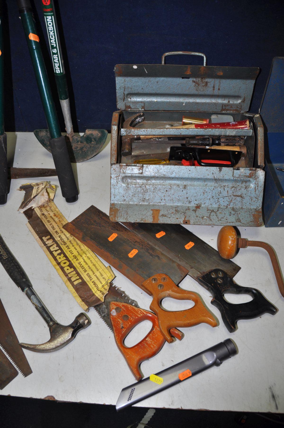 A SELECTION OF TOOLS to include a Black and Decker D500 electric drill( PAT pass and working), saws, - Image 4 of 4
