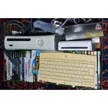 A QUANTITY OF GAMES, AN X-BOX 360 CONSOLE & NINTENDO WII CONSOLE, approximately forty games