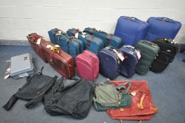 A LARGE SELECTION OF SUITCASES, of various ages and sizes (10+)