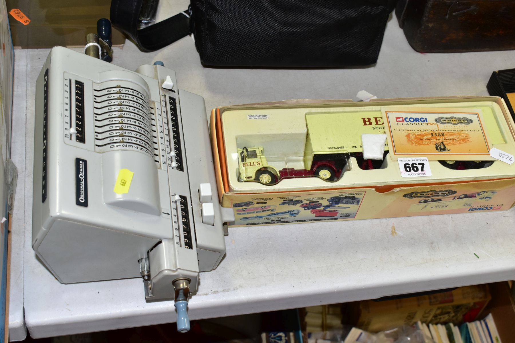 A BOXED CORGI CLASSICS LIMITED EDITION BELLS WHISKY LORRY, together with an Original Odhner adding - Image 5 of 5