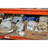 THREE BOXES AND LOOSE CERAMICS, to include Crown Devon blush ivory pieces including a Spring pattern