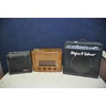 A HUGHES AND VETTNER ATTAX80 amplifier along with a Samick SM-10 guitar amp (both PAT pass and