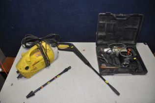 A CHALLENGE PRO MRH4947 HAMMER/IMPACT DRILL along with a Karcher B102 pressure washer with lance (
