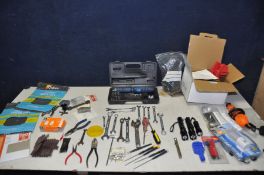 A SELECTION OF TOOLS AND SPARES to include a multipurpose electric sharpener, a VonHaus rotary