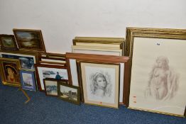 A QUANTITY OF DECORATIVE PICTURES, to include Gordon King open editions of female figures, G