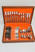 AN INCOMPLETE SIX PIECE CANTEEN SET, signed 'H.Housley & Sons Ltd. Sheffield England,' with fitted