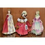 THREE ROYAL DOULTON LADY FIGURES, comprising 'The Skater' HN2114, 'Suzette' HN2026 and 'Bess' HN2002